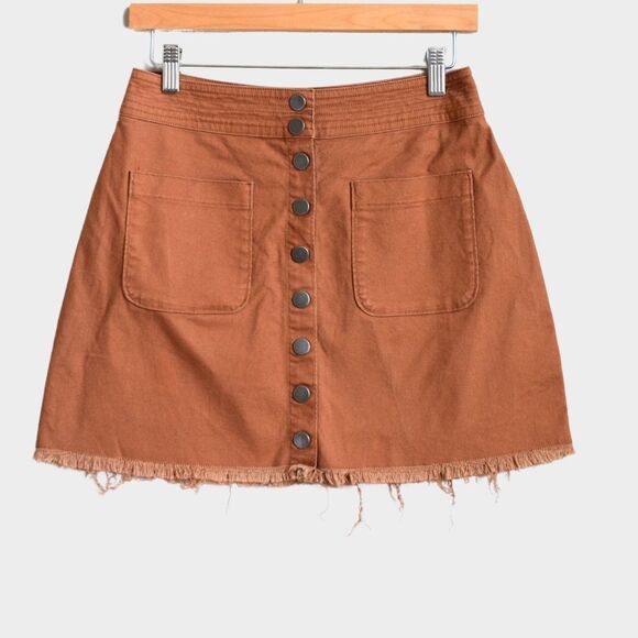 MADEWELL Women's A-Line Mini Skirt Terracotta Size 4 - Picture 1 of 6